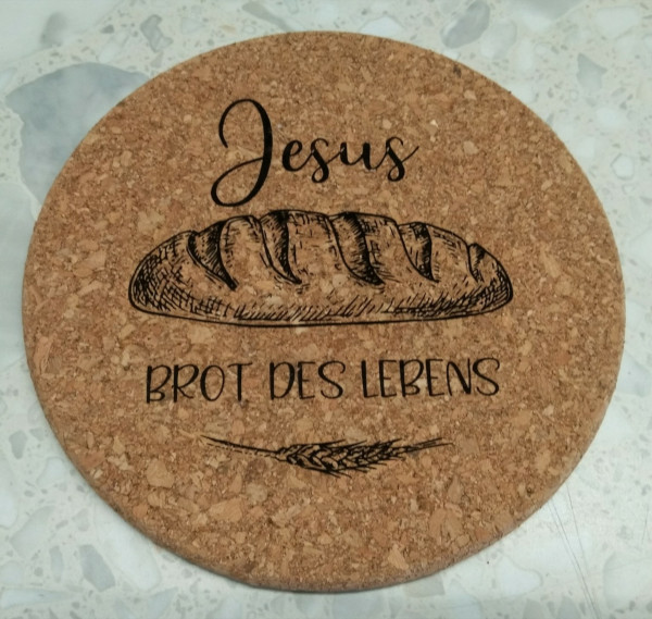 Korkuntersetzer Jesus - Brot des Lebens